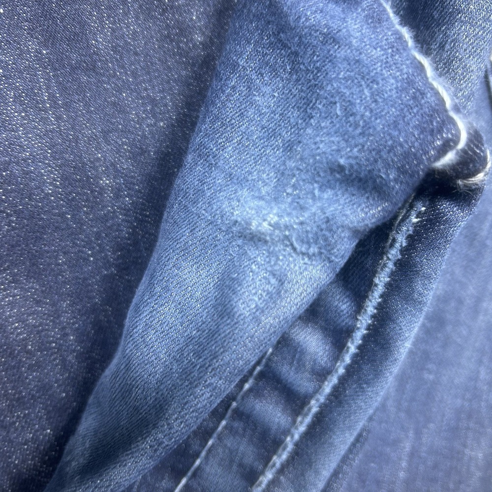 Big Star Miki Jeans Womens 31R (36x32) Blue Denim Distressed Bootcut Low Rise - Picture 9 of 16